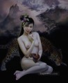 武山の女神と虎の中国人少女のヌード